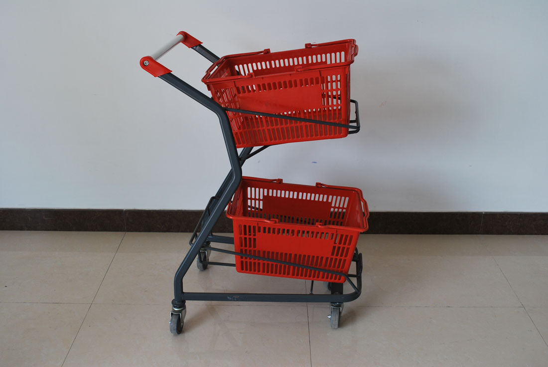 Hilfssupermarkt Einkauf Wagen Korbe Fertigten Logo Besonders An