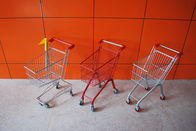 Custom Unfolding Supermarket Shopping Trolley , Metal Shopping Cart