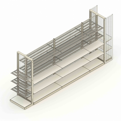 Hochleistungs-Supermärkteckelsystem 120 cm Modular-Display-Rack