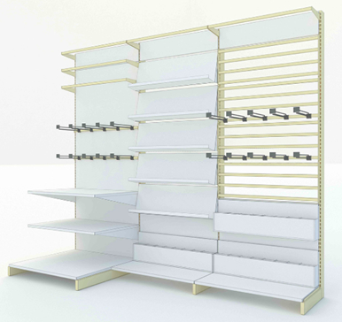 Anpassungsfähiges Supermarkt-Display-Rack 30×80mm aufrecht